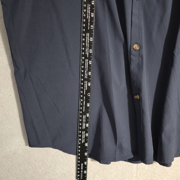 NWT Yee Yee Mens Navy The Maverick Button Up S/S Shirt Vented Size XXL - Picture 4 of 9